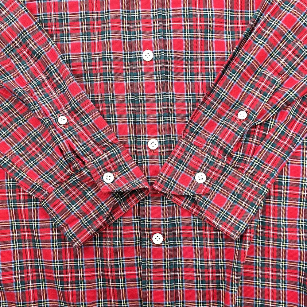 Americana Workwear Vincenzo di Ruggiero Flannel Men’s 16.5 Red Tartan Italian... - Picture 6 of 13